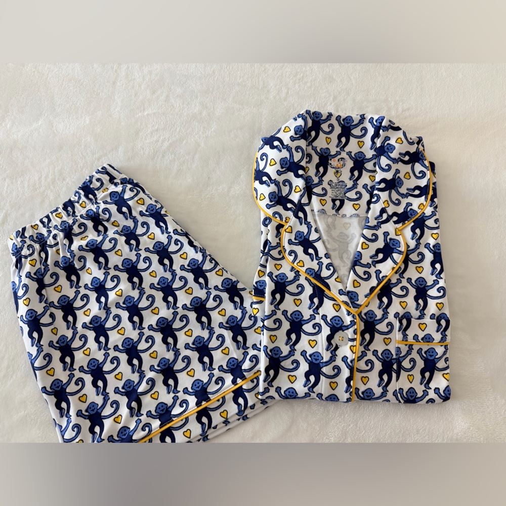 Roller Rabbit Blue and Yellow Pajama Set